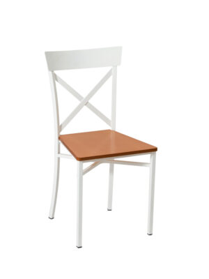 Silla Clock con estructura en color blanco (Exterior)