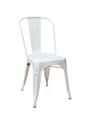 Silla Hammer estructura acero en color blanco