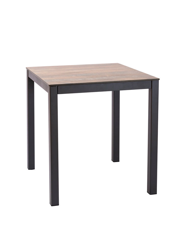Mesa Glad A 75 Aluminio Color Grafito Tablero Compacto Roble Americano