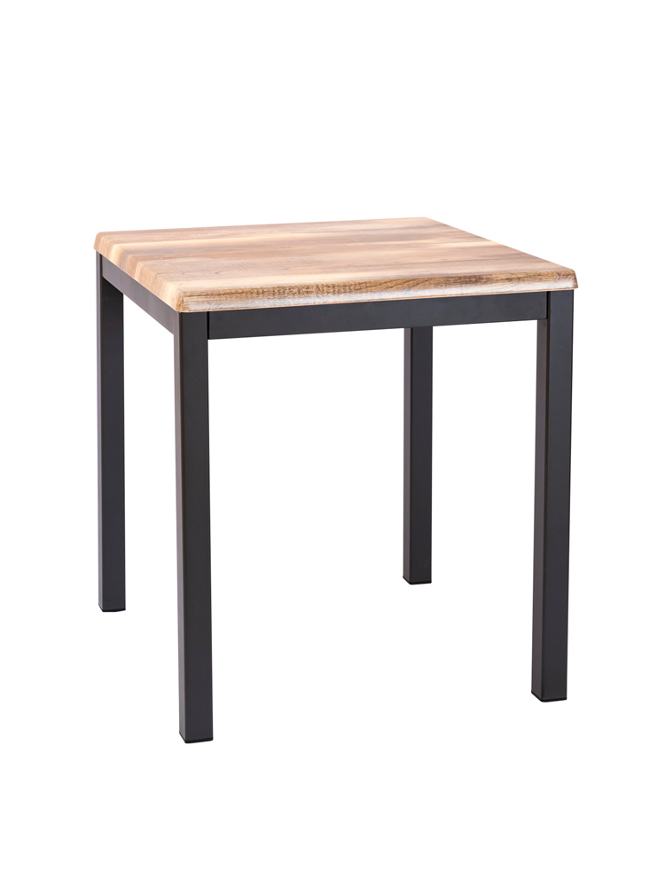 Mesa Glad A 75 Aluminio Color Oxido Marrón Tablero Pino Canadiense