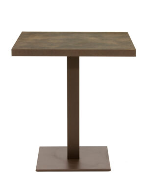 Mesa Sidney A 75 Aluminio Color Oxido Marrón Tablero Melamina Bronze