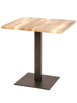 Mesa Sidney A 75 Aluminio Color Oxido Marrón Tablero Top Pino Canadiense