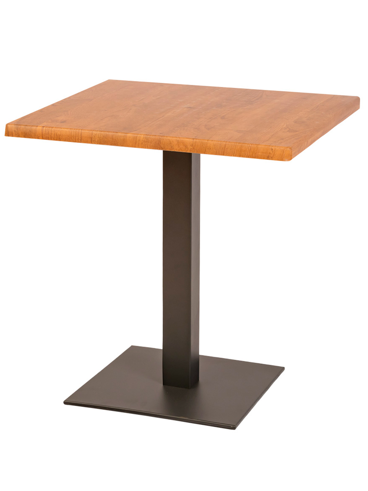 Mesa Sidney A 75 Aluminio Color Oxido Marrón Tablero Top Pino
