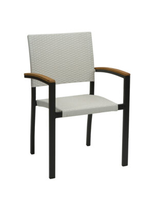 Sillón Glad Aluminio Color Grafito Medula Blanca Reposabrazos Teka