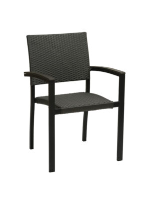Sillón Glad Aluminio Color Grafito Medula Plata Reposabrazos Pino Ceniza