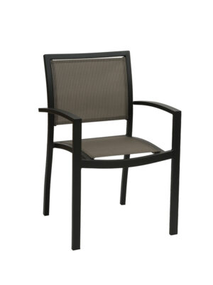 Sillón Glad Grafito Textilene Plata