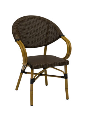 Sillón Parisino Deco Bambu Textilene Antracita